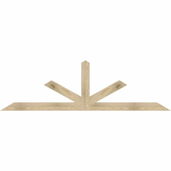 Ekena Millwork Saratoga Rough Sawn Timber Gable Bracket, Douglas Fir, 84"W x 24"H x 2"D x 4"F, 7/12 Pitch GBW084X24X0204SAR00RDF - main